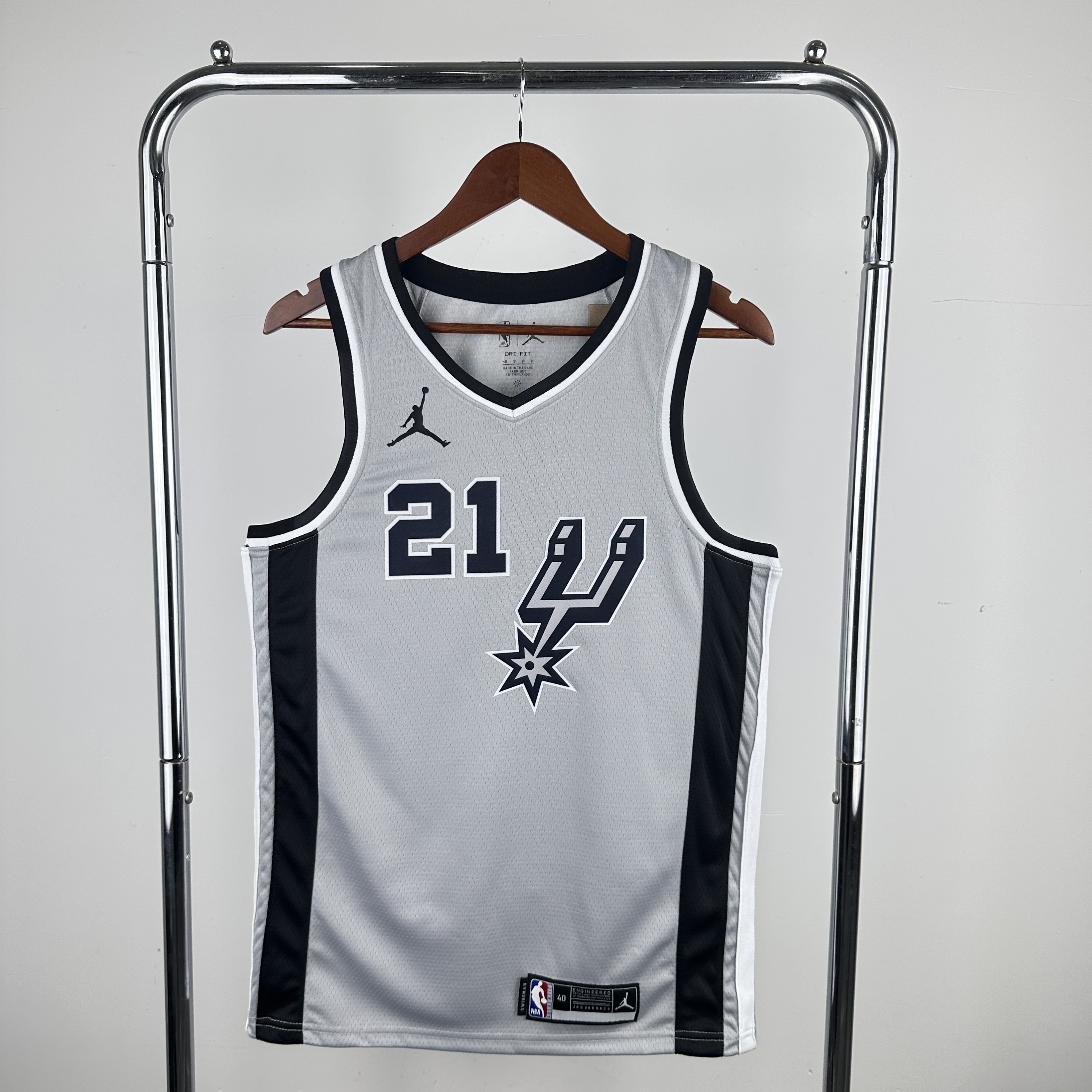 Men San Antonio Spurs #21 Duncan Grey NBA 2024 Jersey->->NBA Jersey